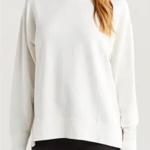 Zella Luxe Terry Sweatshirt, White XS
